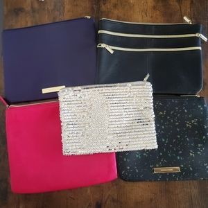 BETSEY JOHNSON etc ASSORTED purse pouch lot (Set of 5)